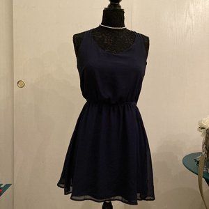 Navy mini dress.  Size:  M